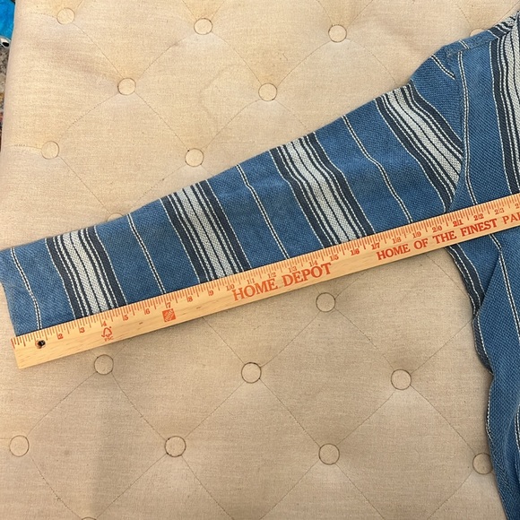 FAHERTY TERRY BAJA PONCHO-  MONTAUK BLUE SERAP. Men’s size medium - Picture 3 of 8